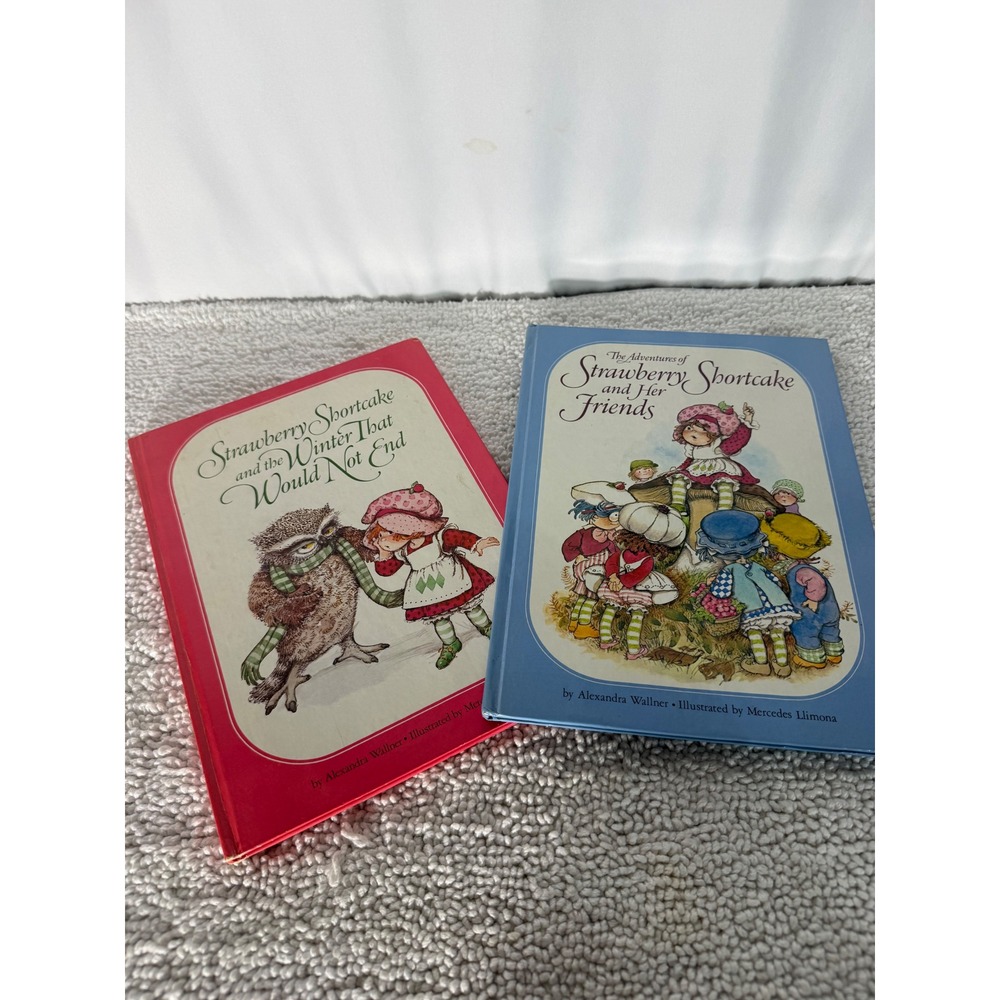 Vintage Strawberry Shortcake Hardcover Book Set 1980 1982 Random House Lot of 2